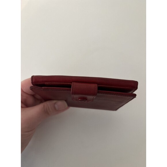CHANEL Vintage Authentic Leather Timeless CC Wallet Red Flap Snap Closure - Picture 14 of 16